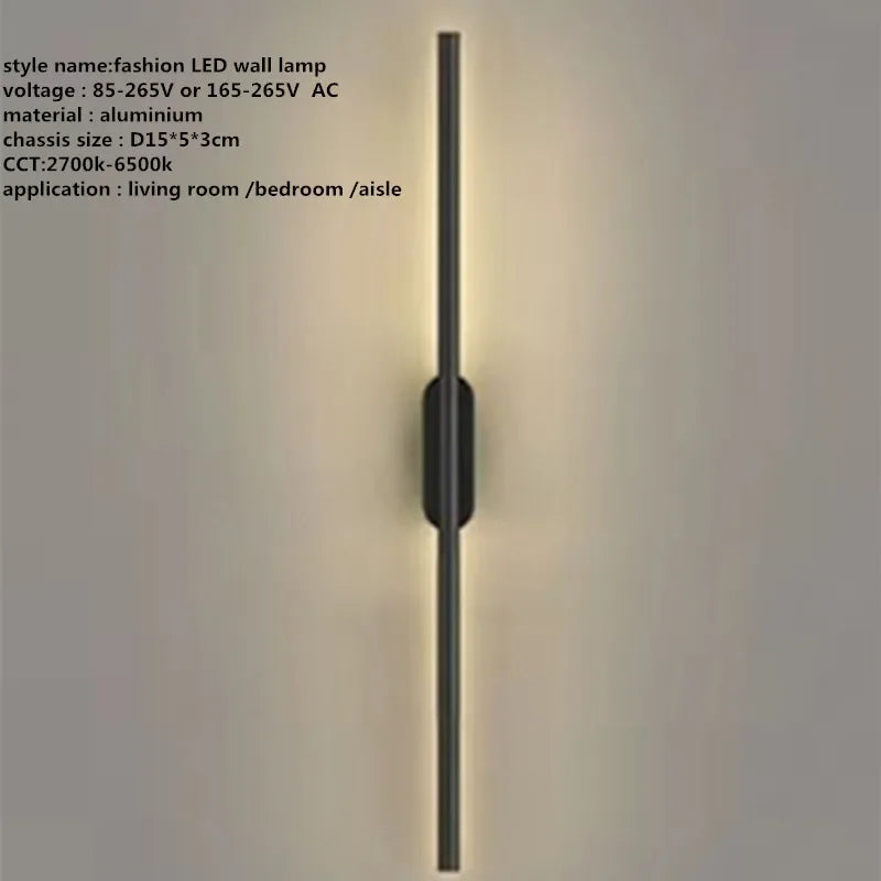 Aluminum LED Wall Sconce 100cm Foyer Design