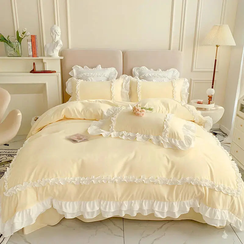 Washed Cotton Bed Set