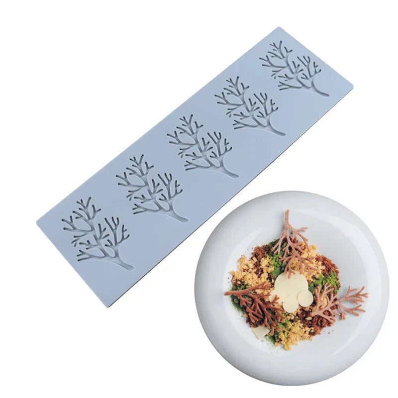DecorBites™ Coral Branch Leaf Silicone Mold for Cake Chocolate Baking Decoration