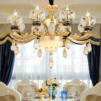 DecorBites™ Luxe Crystal Chandelier for Bedroom, Living Room, and Dining Room