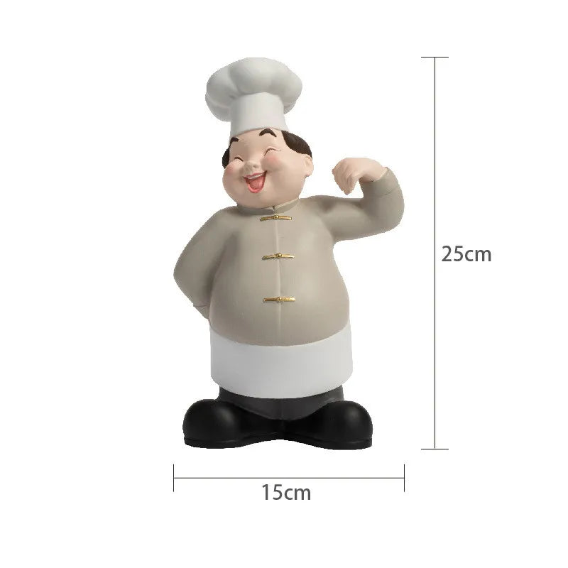 DecorBites™ Creative Chef Wine Rack Sculpture Cup Holder Wine Cabinet Bar Accessories