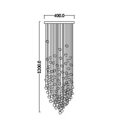 DecorBites™ Crystal Chandelier: Modern Staircase LED Lighting for Hallway & Lobby
