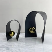 Gold Metal Geometric Sculpture