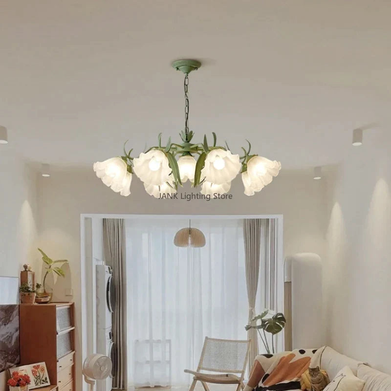 Green Iron Flower Chandelier