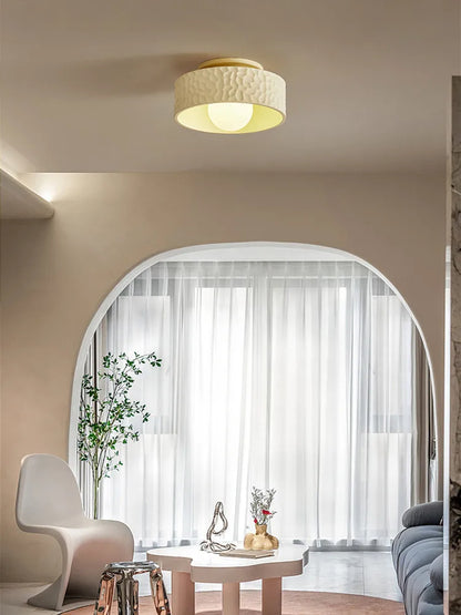 DecorBites™ French Minimalist Cream Ceiling Light for Elegant Living Spaces