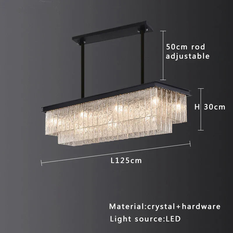 DecorBites™ Elegant Crystal Glass Chandelier for Luxury Home Decor