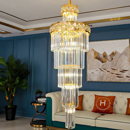 DecorBites™ Light Luxury Crystal Chandelier for Elegant Living Spaces