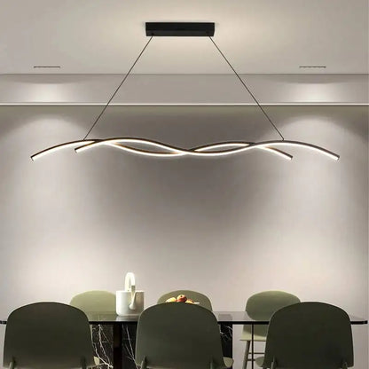 Modern Black and White Metal LED Pendant Light