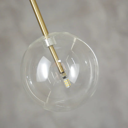 DecorBites™ Glass Globe Chrome Pendant Light - Nordic Style Hanging Lamp