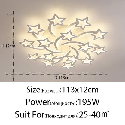 DecorBites™ LED Acrylic Chandelier with Remote for Bedroom Dining Living Room Lighting