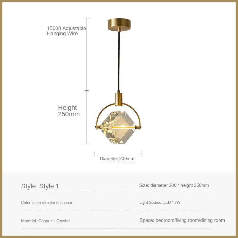 DecorBites™ Crystal LED Pendant Lights for Home Decor Lighting
