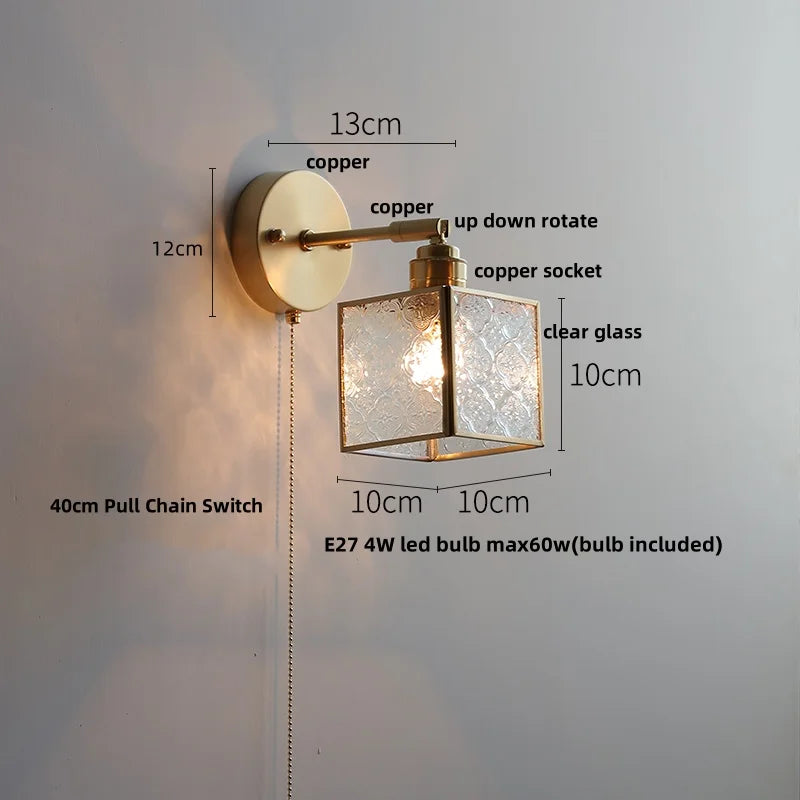 Clear Glass Bedside Lamp