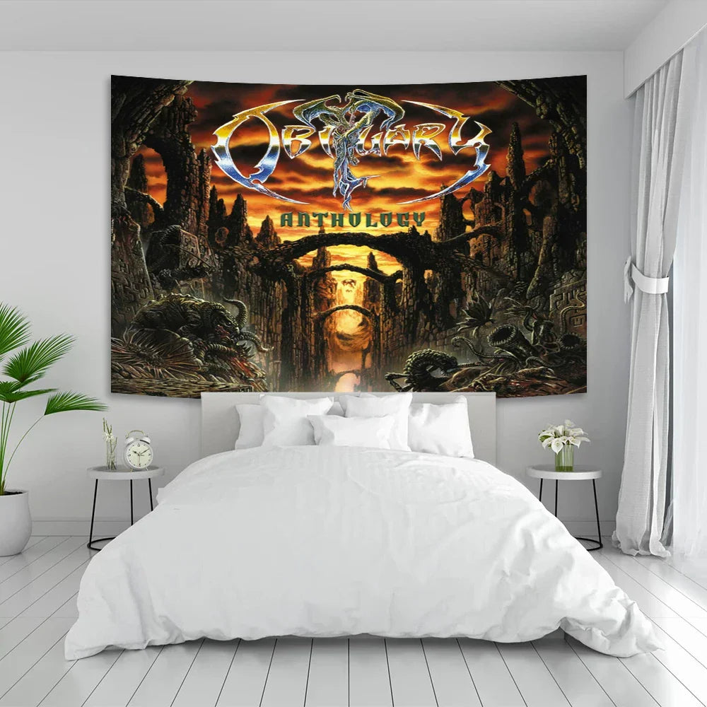 DecorBites™ Death Metal Tapestry Home Decor Poster Living Room Banner Flag