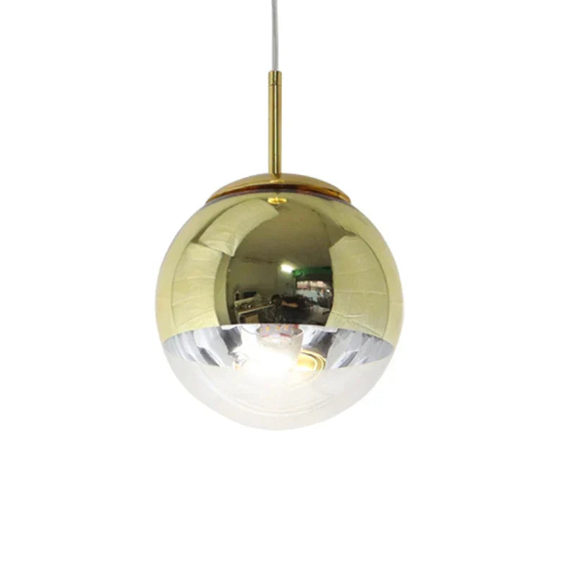 DecorBites™ Glass Ball LED Chandelier: Luxury Modern Single Head Design for Home & Commercial Spaces