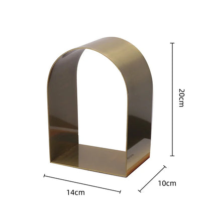 DecorBites™ Golden Arches Metal Sculpture Room Decoration Geometric Handicraft Figurine