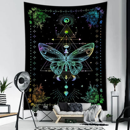 DecorBites™ Geometric Butterfly Tapestry Wall Hanging for Bohemian Home Decor