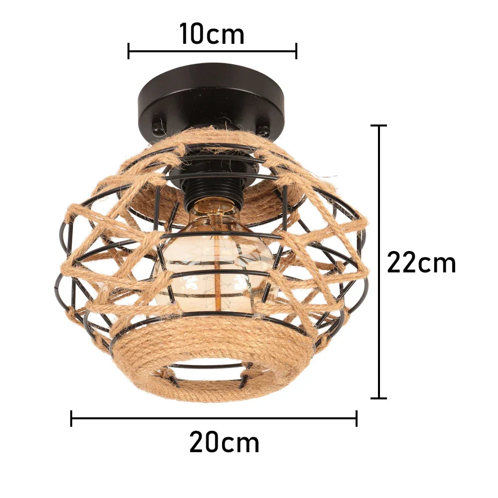 Hemp Rope Ceiling Chandelier