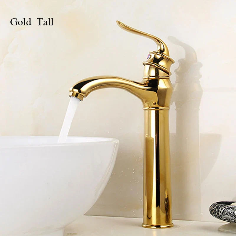 Gold Modern Basin Faucet