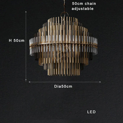 DecorBites™ Brass Pendant Light Fixture Italian Designer Hanglamp for Villa Decoration
