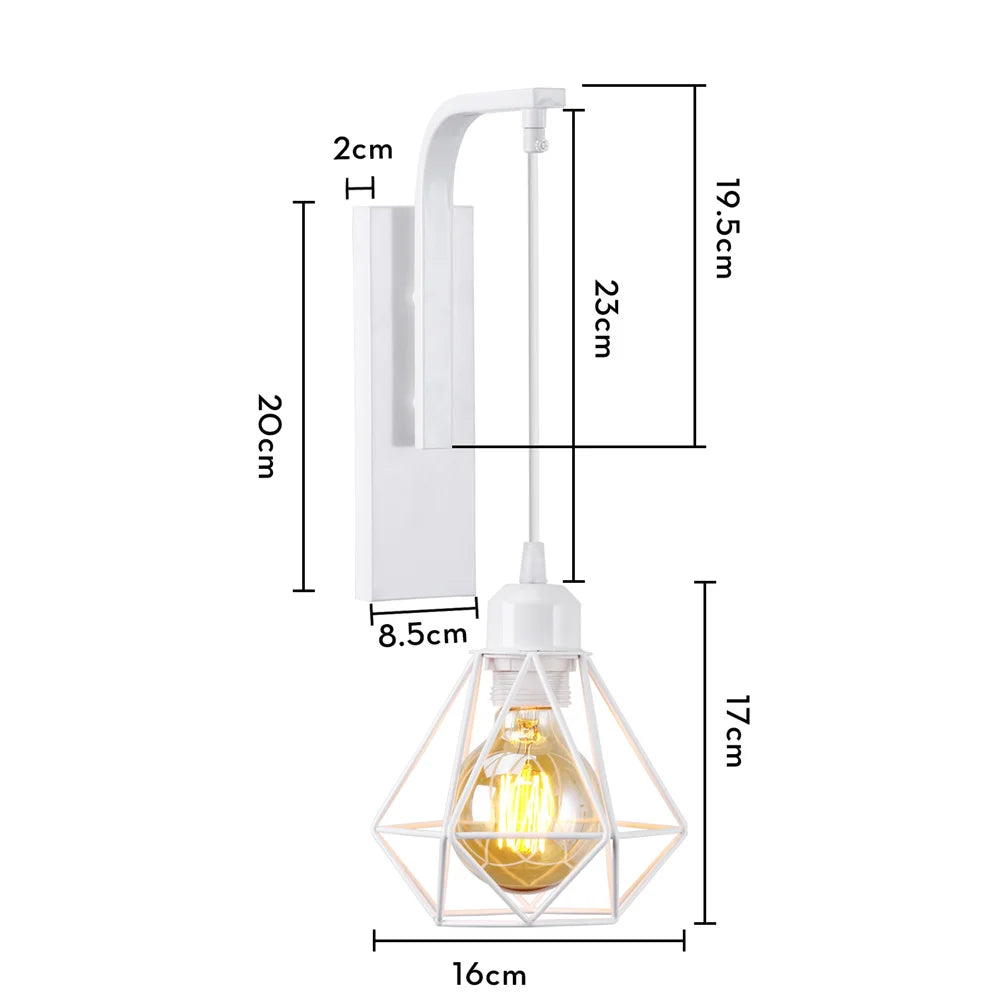 DecorBites™ Iron Wood LED Wall Lamp for Indoor Home Decoration