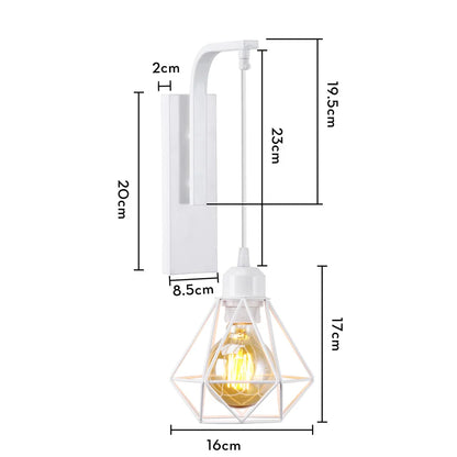 DecorBites™ Iron Wood LED Wall Lamp for Indoor Home Decoration