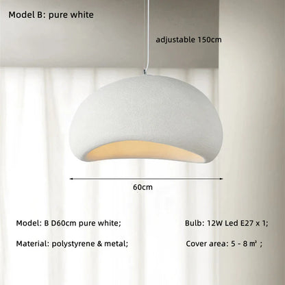 DecorBites™ LED Wabi Sabi Chandelier: Modern Minimalist Pendant Light for Home, Dining, Living Room