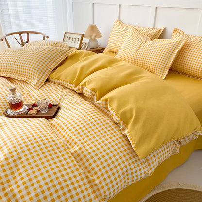DecorBites™ Lattice Plant Geometric Pattern Bedding Set with Sheet Pillows