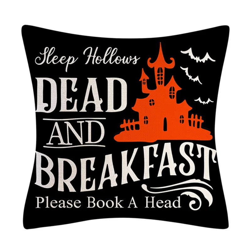 Linen Trick Treat Cushion Cover