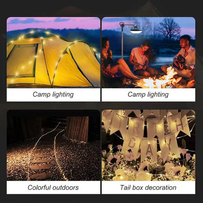 DecorBites™ LED Camping Light Strip 8M Length Waterproof Outdoor Garden Decor Lamp