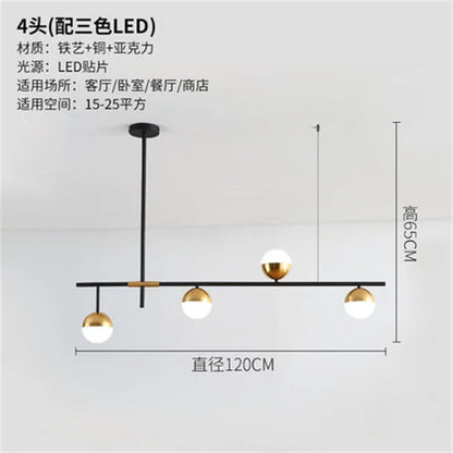 DecorBites™ Glass Ball Pendant Lamp Modern LED Hanging Light Fixture