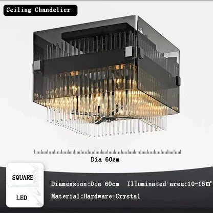 DecorBites™ Crystal Glass Pendant Chandelier for Luxe Dining Room Decor