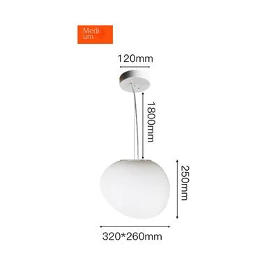 DecorBites™ Glass Ball LED Pendant Light - White Nordic Hanging Fixture
