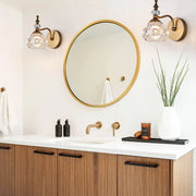 Gold Crystal Wall Lamp With LED Embellishments
