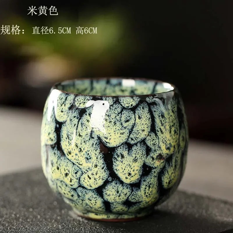DecorBites™ Egg Style Ceramic Tea Cup Porcelain Kung Fu Cups Set