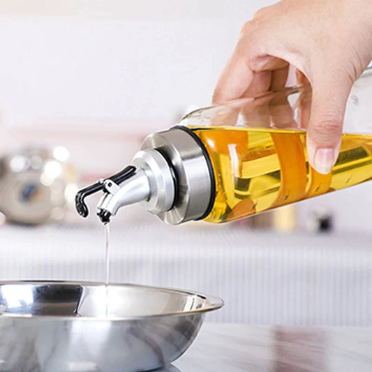 DecorBites™ Glass Seasoning Dispenser Bottle for Oil and Vinegar Storage - Kitchen Accessories