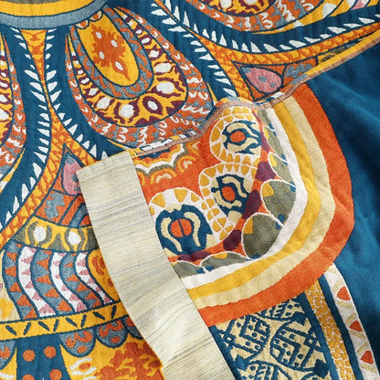 DecorBites™ Cotton Mandala Leisure Blanket - Soft Double Nap Bedspread & Sofa Towel