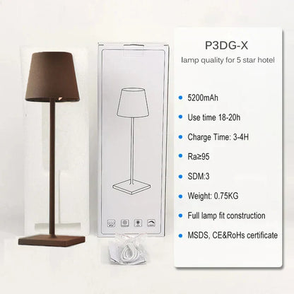 DecorBites™ Crystal LED Rechargeable Table Lamp - Elegant Cordless Hotel Restaurant Bar Light