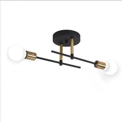 Modern Industrial Chandeliers Ceiling Lamp Pendant Light 2 Heads Black for Living Dining Room Bedroom cafe and Kitchen