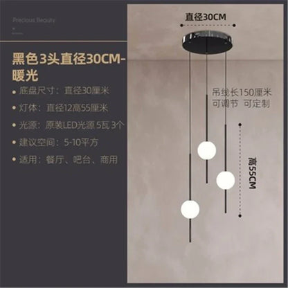 DecorBites™ Glass Ball LED Ceiling Chandelier for Home Decor and Lighting