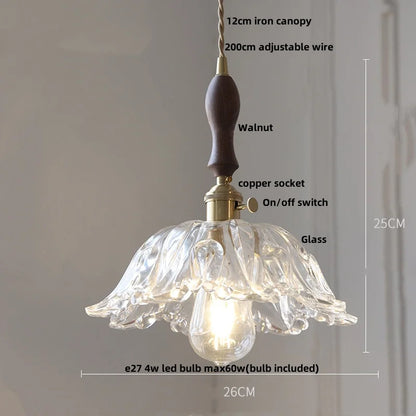 DecorBites™ Glass LED Pendant Light Fixture for Modern Home Decor