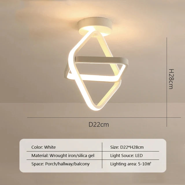Modern LED Ceiling Lamp Gold Study Room