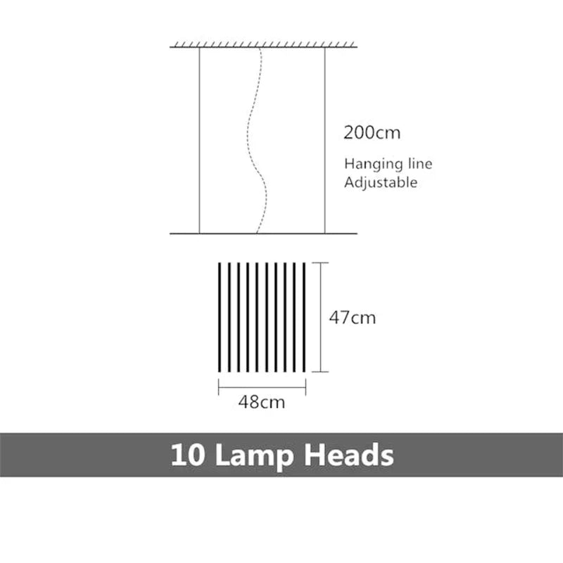 Brushed Metal LED Chandelier