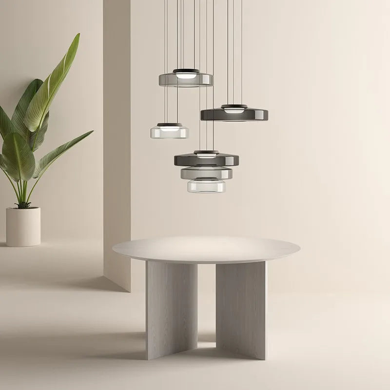 DecorBites™ Glass Plate Ceiling Pendant Lights LED Fixture