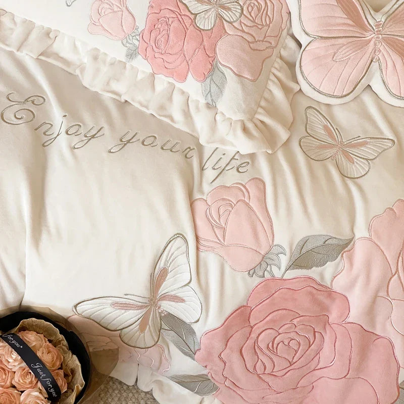 Embroidery Princess Duvet Set