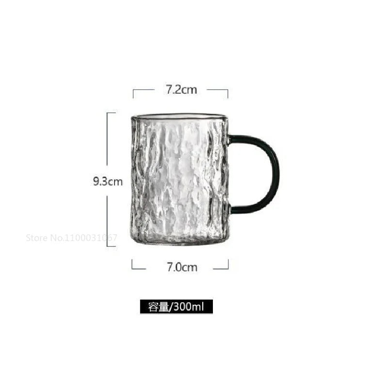 DecorBites™ Japanese Heat-Resistant Glass Handle Water Coffee Milk Juice Wine Cups