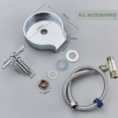 DecorBites™ Glass Cup Washer: Automatic High Pressure Coffee Tea Cleaner Sink Tool