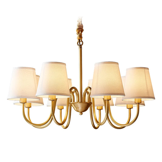 DecorBites™ Copper Chandelier Fabric Pendant Lighting