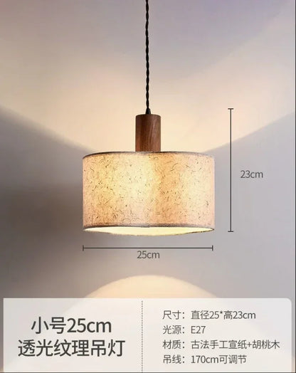 DecorBites™ Cream Wabi-sabi Chandelier Lamp Retro Japanese-style Bedroom Decor Lighting