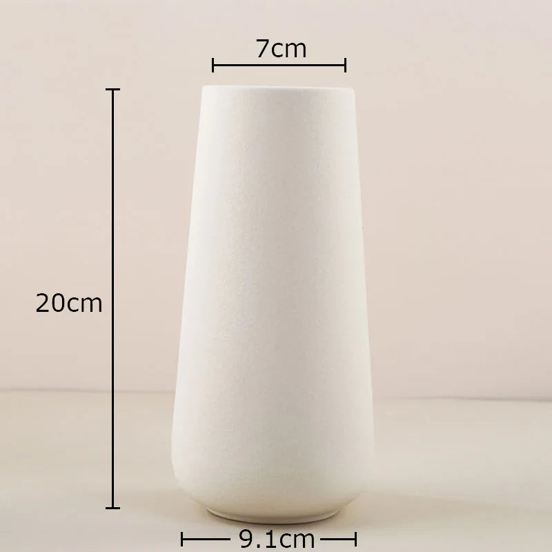 Gradient Cylinder Ceramic Vase