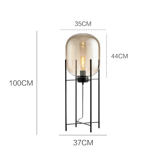 DecorBites™ Glass Ball LED Floor Lamp - Postmodern Scandinavian Design